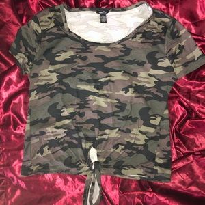 Rue 21 Camo Cropped Shirt